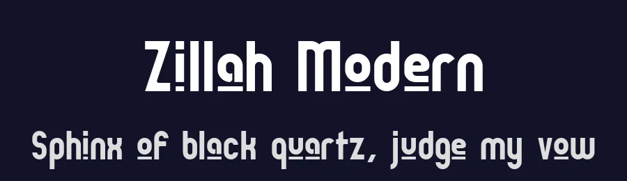 Zillah Modern by GemFonts / Typotheticals — Sans Serif Font — thumbnail 2