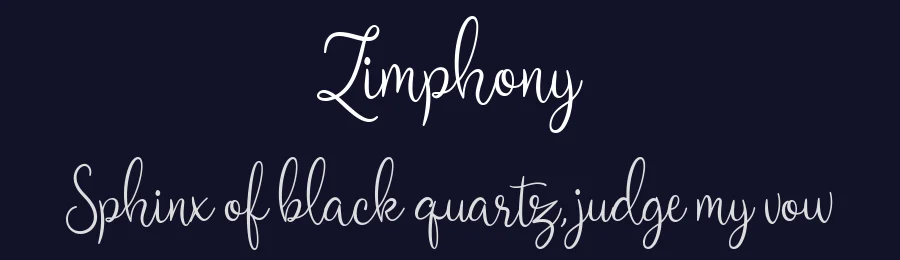 Zimphony by Almeera Studio — Script Handwritten Font — thumbnail 2