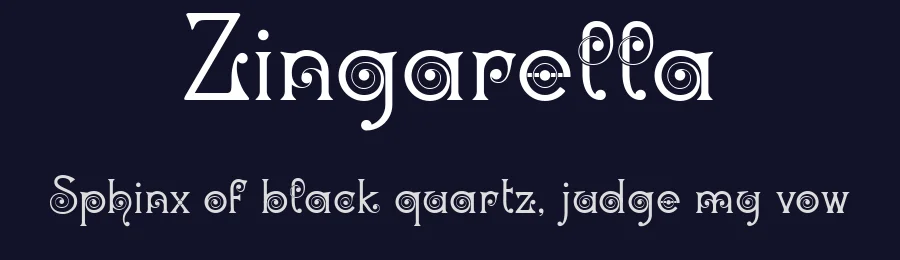 Zingarella by Yves Michel — Decorative Font — thumbnail 2