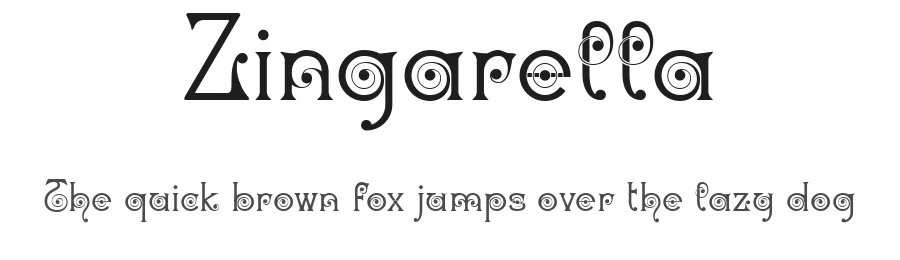 Zingarella by Yves Michel β Decorative Font