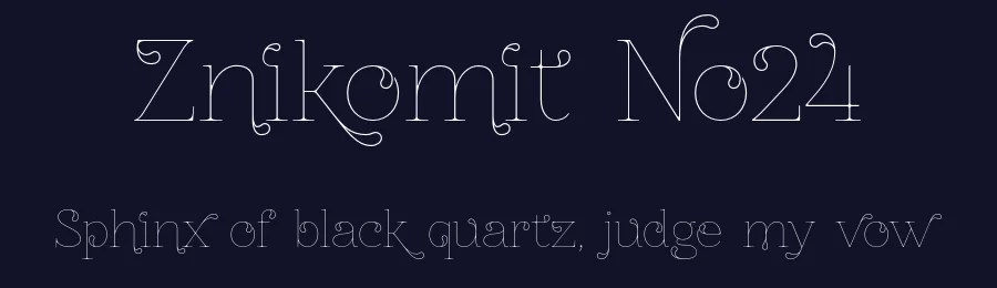 Znikomit No24 by gluk — Decorative Font — thumbnail 2