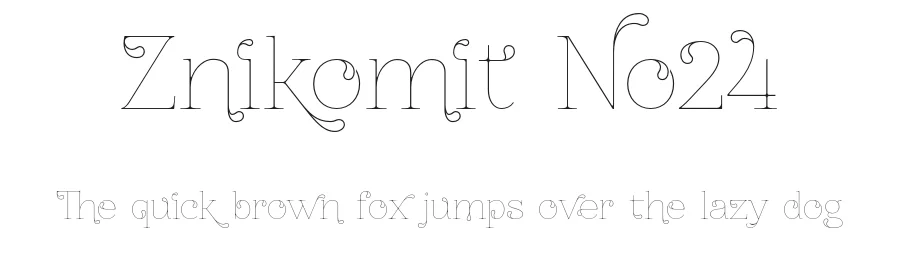 Znikomit No24 by gluk β Decorative Font