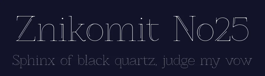 Znikomit No25 by gluk — Sans Serif Font — thumbnail 2