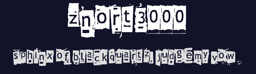 Znort3000 by Juha Korhonen — Decorative Font — thumbnail 2