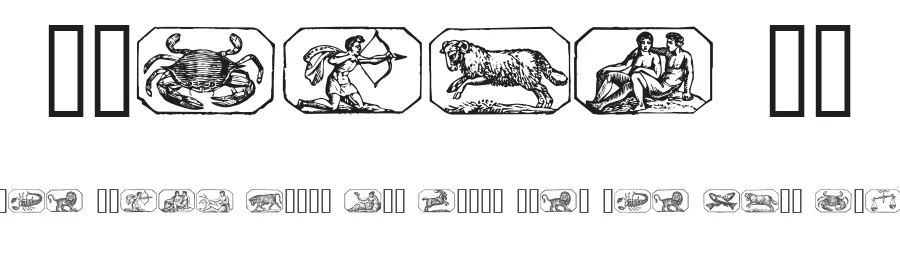Zodiac 00 by Listemageren โ Dingbats Font