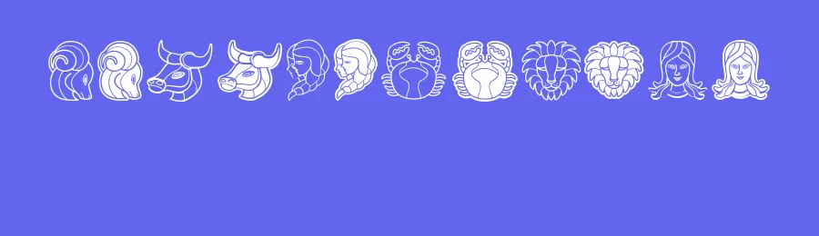 Zodiac Signs by Vladimir Nikolic — Dingbats Font — thumbnail 3