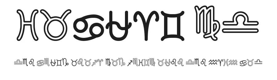 Zodiac St by Southype — Dingbats Font