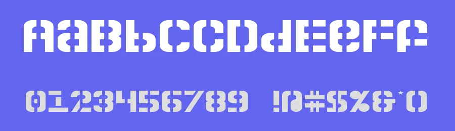 Zoia Stencil by Zephram — Decorative Font — thumbnail 3
