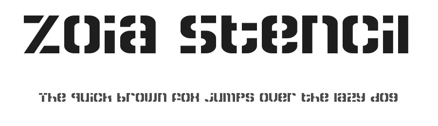 Zoia Stencil