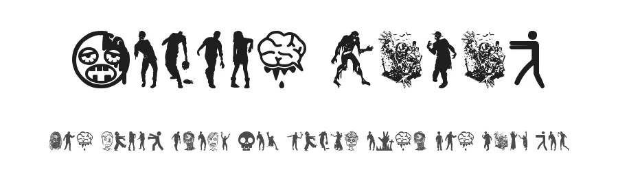 Zombie Salad by Woodcutter β Dingbats Font