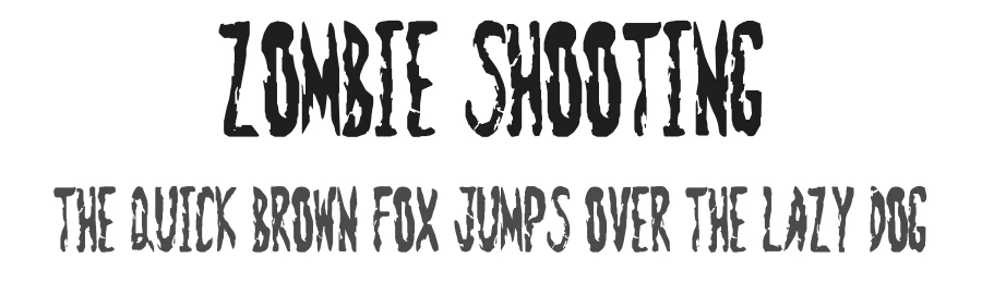 Zombie Shooting by Goma Shin — Decorative Font