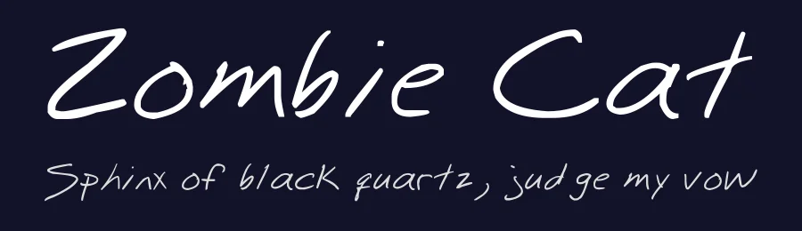 Zombie Cat by Jeff — Script Handwritten Font — thumbnail 2