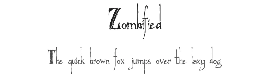 Zombified by Sinister Fonts — Decorative Font
