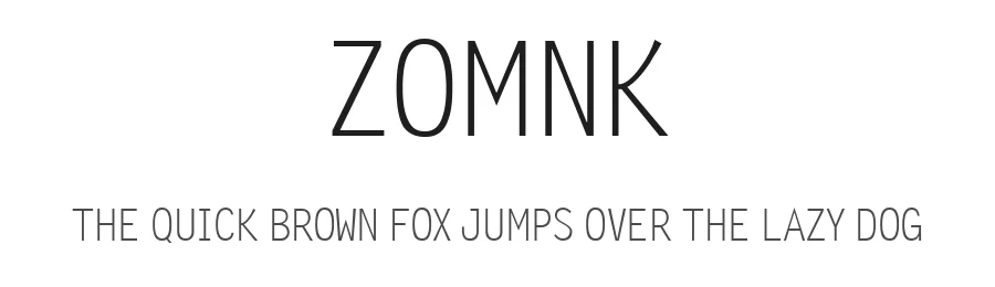 Zomnk by Sparanoid — Sans Serif Font