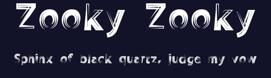 Zooky Zooky by Canale Studio, Inc. — Decorative Font — thumbnail 2