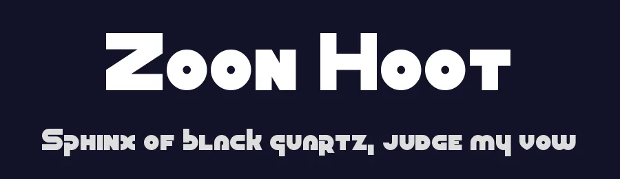 Zoon Hoot by Chequered Ink — Sans Serif Font — thumbnail 2