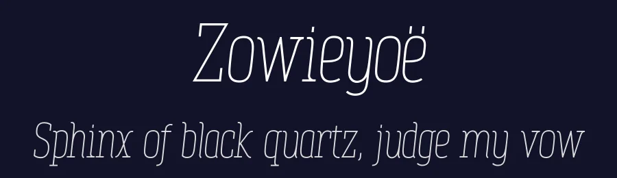 Zowieyoë by Tup Wanders — Sans Serif Font — thumbnail 2