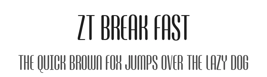 ZT Break Fast by Zelow Type — Sans Serif Font