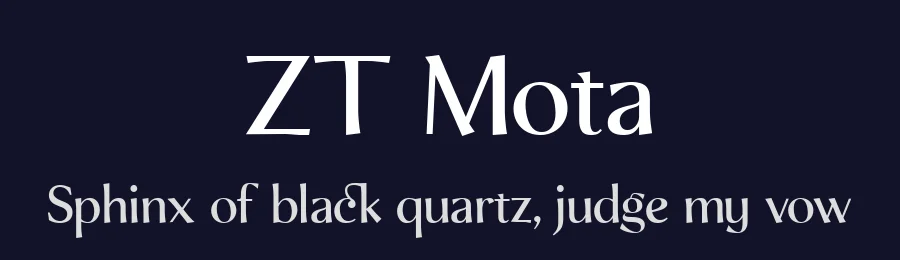 ZT Mota by Zelow Type — Sans Serif Font — thumbnail 2