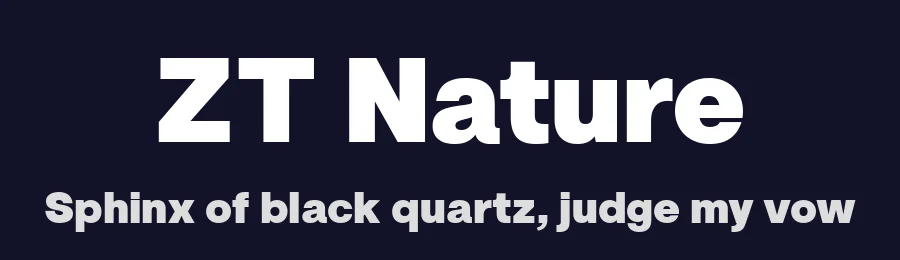 ZT Nature by Zelow Type — Sans Serif Font — thumbnail 2