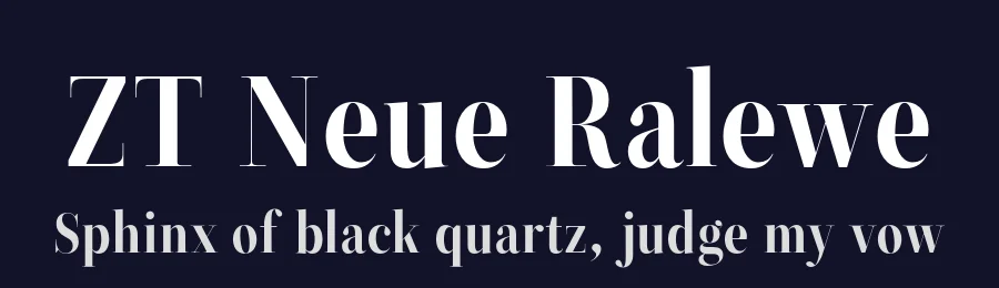 ZT Neue Ralewe by Zelow Type — Serif Font — thumbnail 2