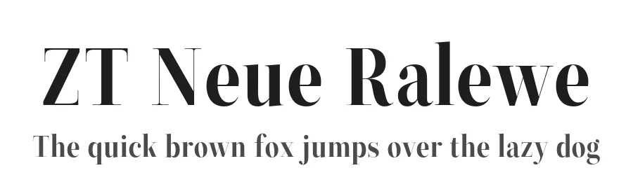ZT Neue Ralewe by Zelow Type — Serif Font