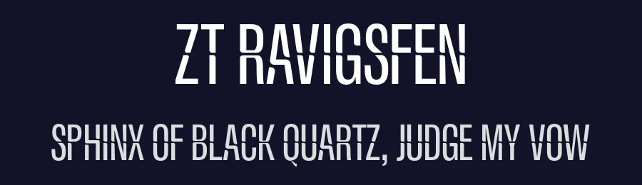 ZT Ravigsfen by Zelow Type — Sans Serif Font — thumbnail 2