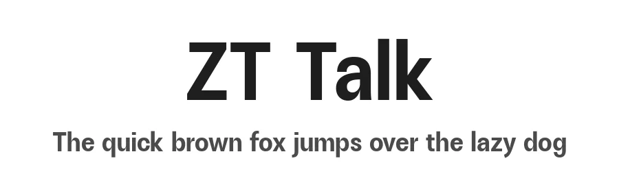 ZT Talk by Zelow Type — Sans Serif Font