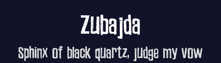 Zubajda by Bumbayo Font Fabrik — Decorative Font — thumbnail 2