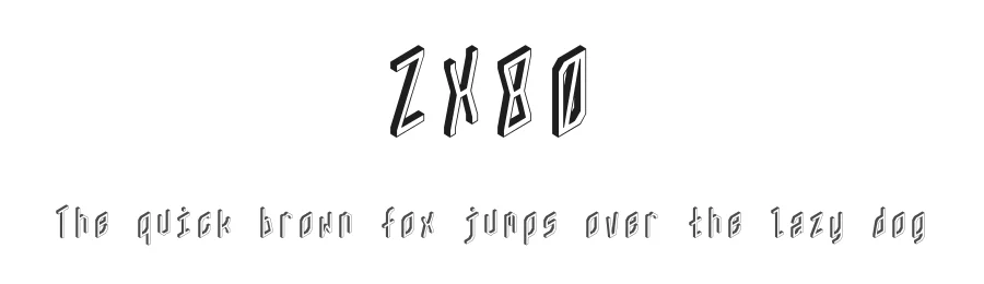 ZX80 by ThorType — Display Font