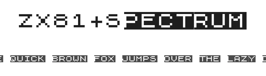 ZX81+Spectrum by TracerTong Fontworks β Display Font