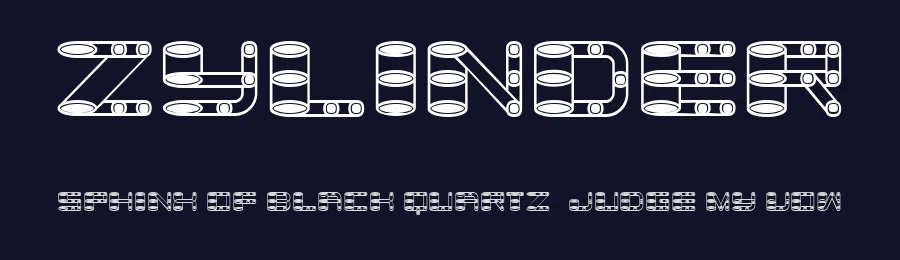 Zylinder by Vladimir Nikolic — Decorative Font — thumbnail 2