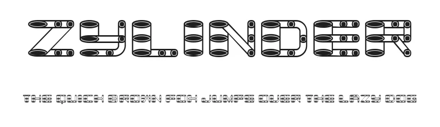 Zylinder by Vladimir Nikolic — Decorative Font