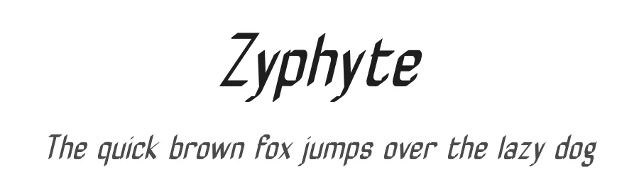 Zyphyte by GemFonts / Typotheticals — Display Font