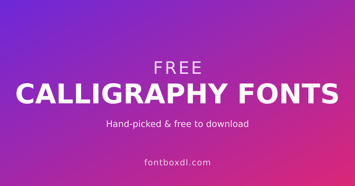 Free Calligraphy Fonts