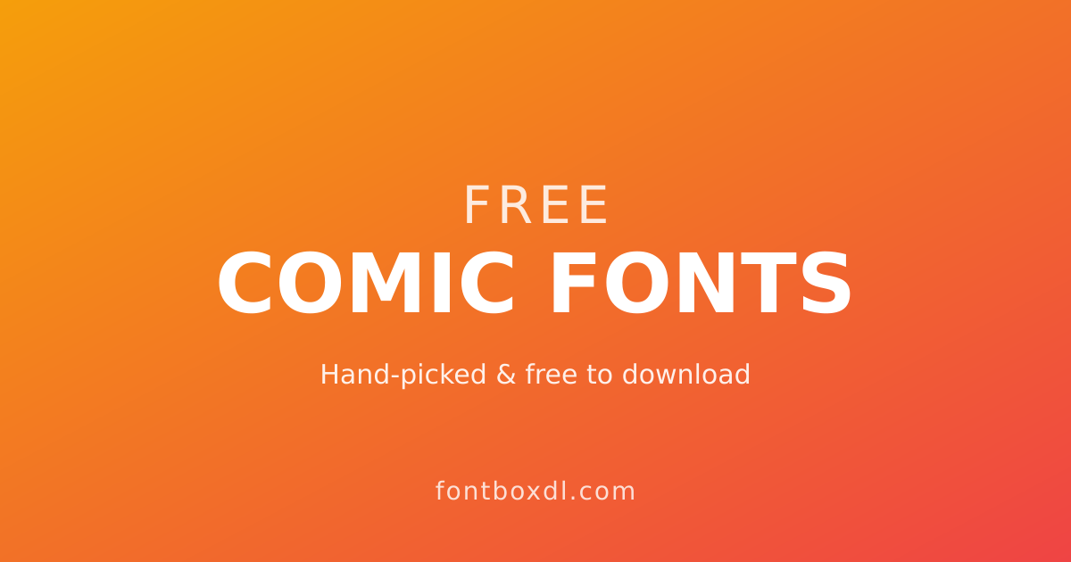 Free Comic Fonts