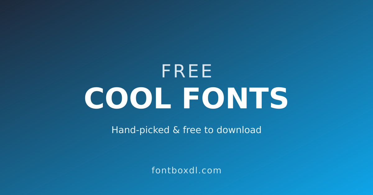Free Cool Fonts
