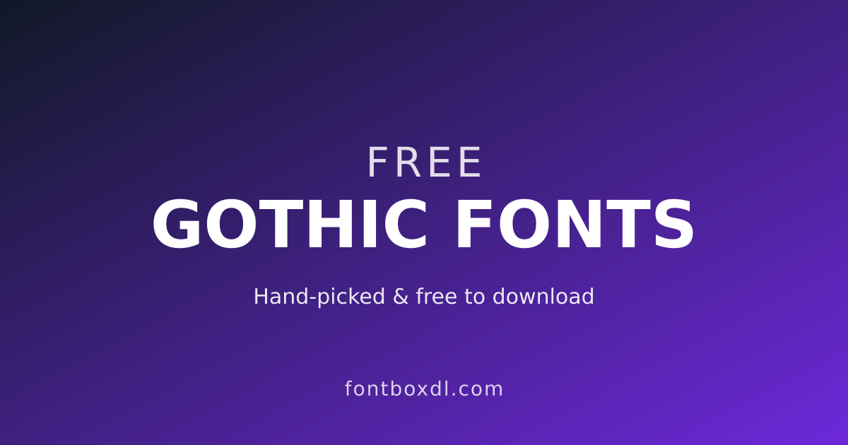 Free Gothic Fonts