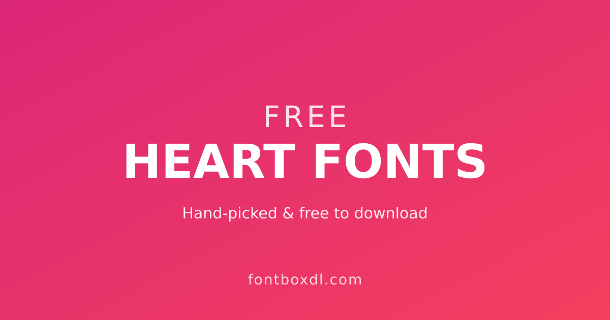 Free Heart Fonts
