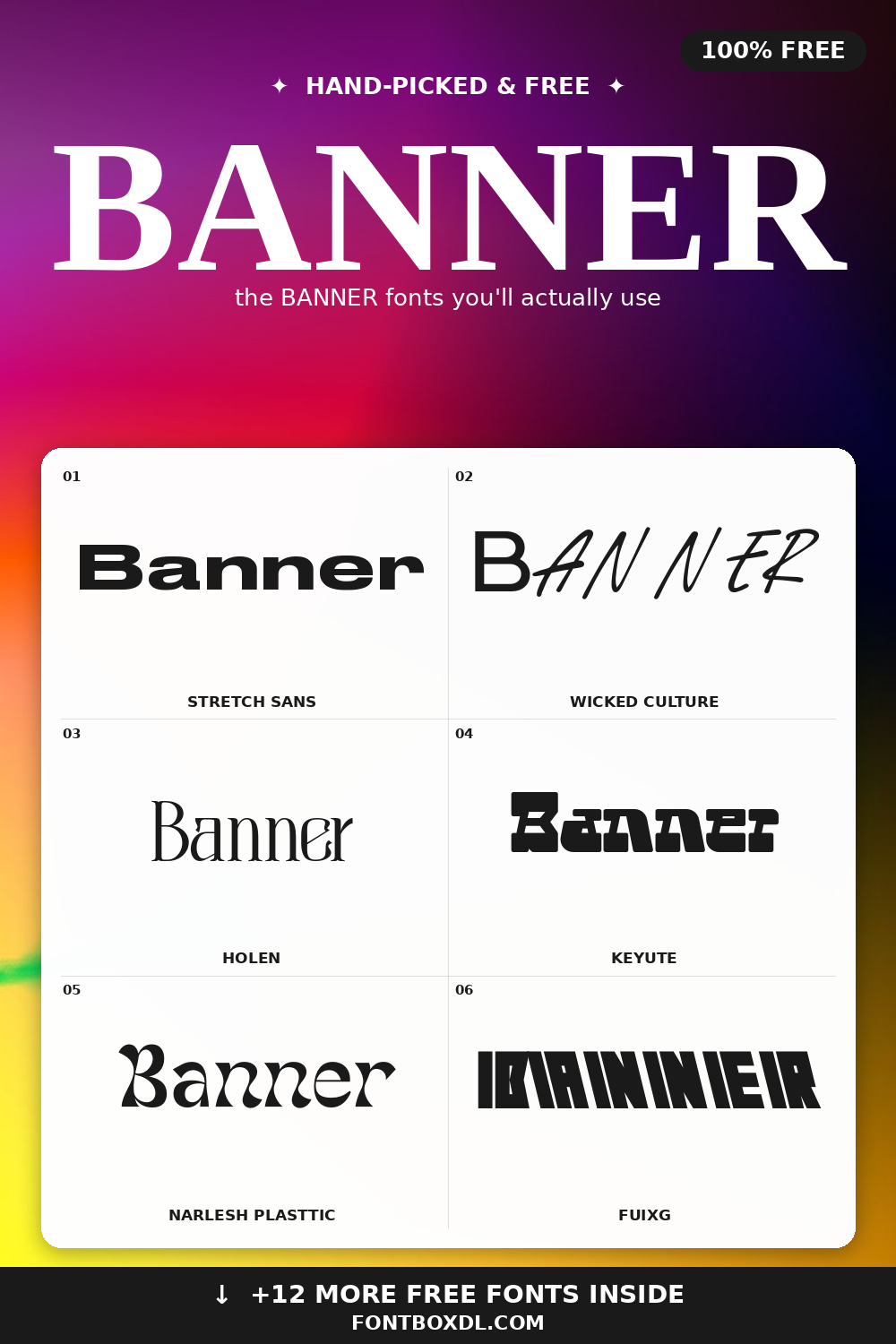 BANNER FONT