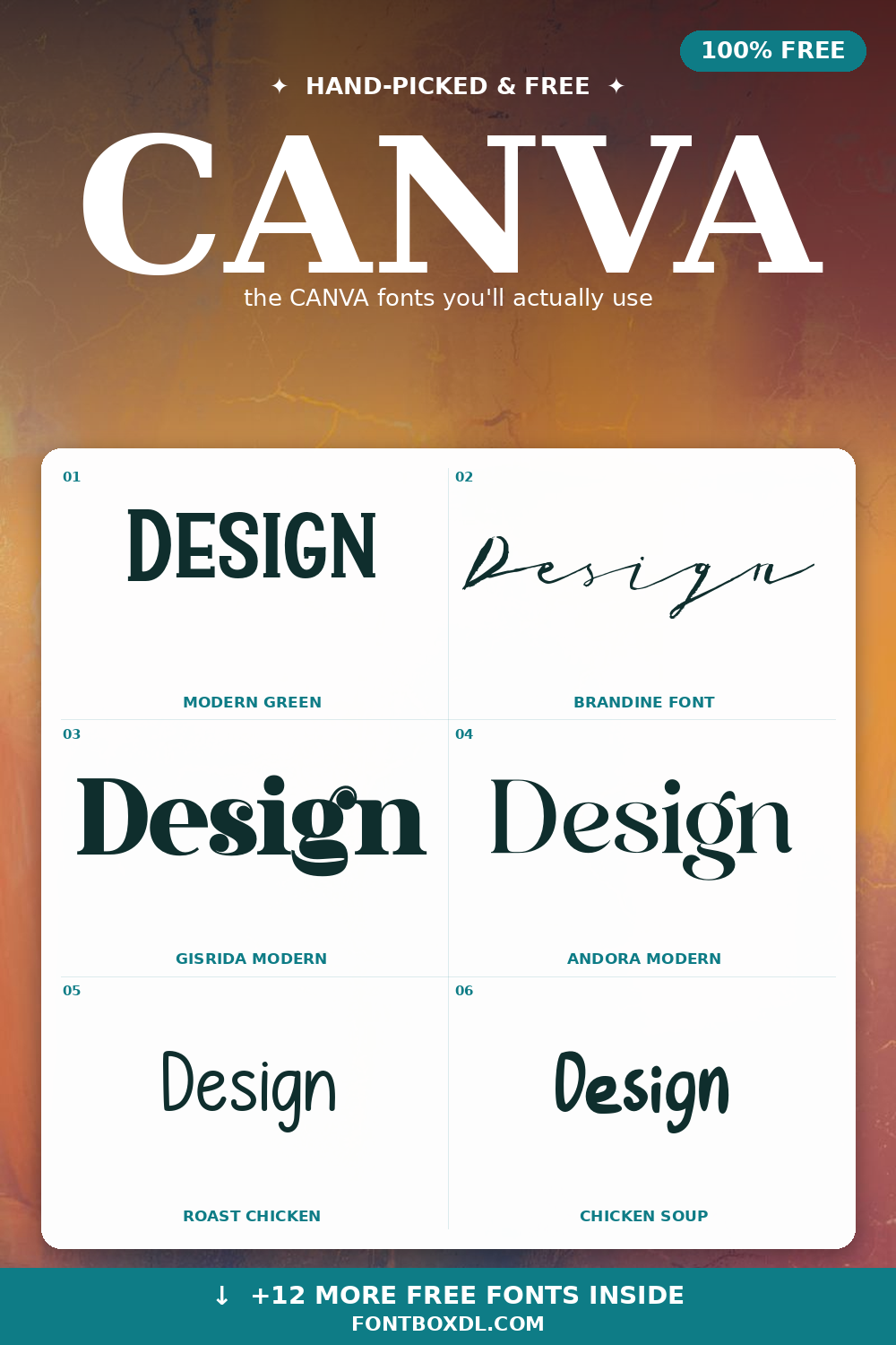 Free Fonts for Canva