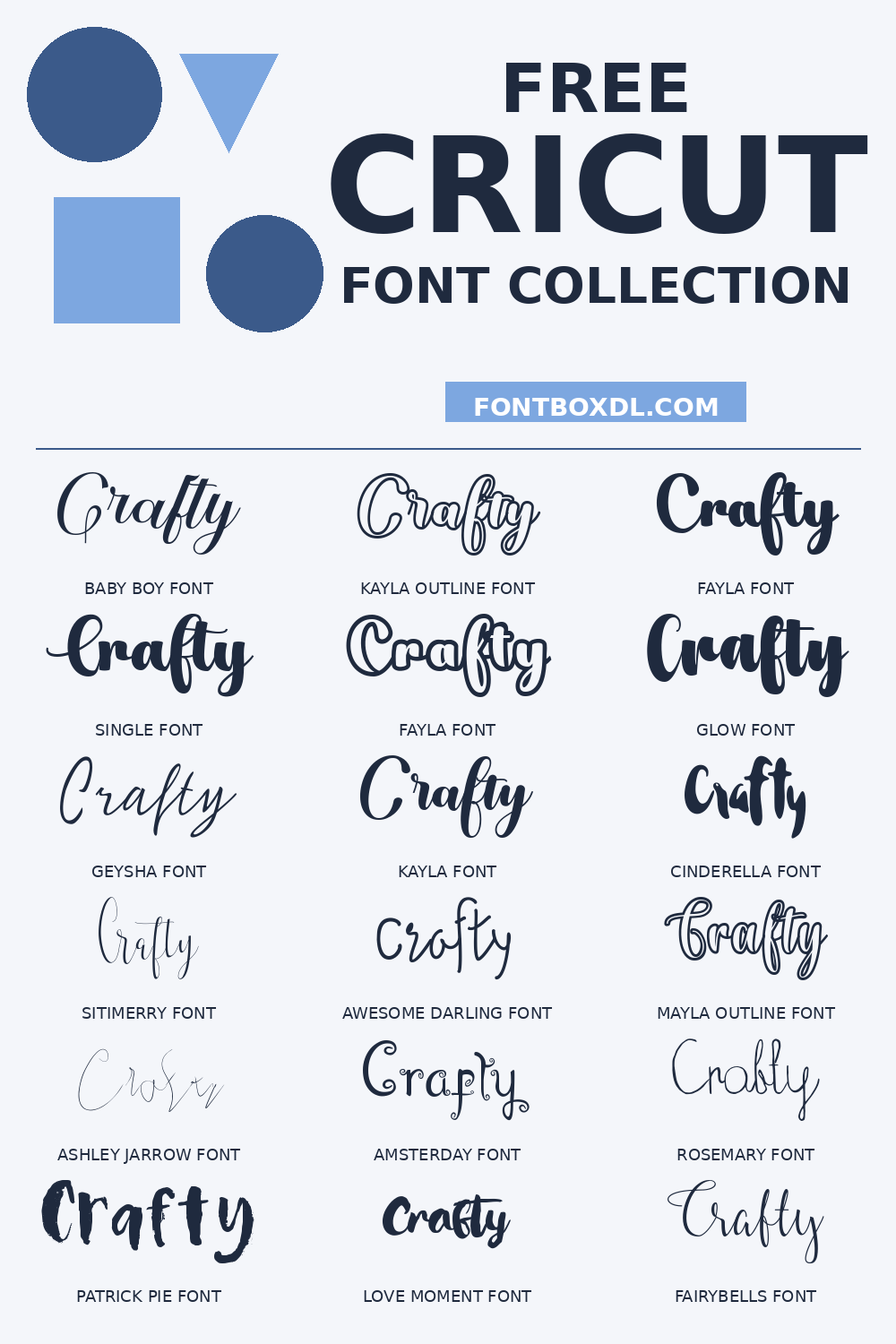 Free Cricut Fonts