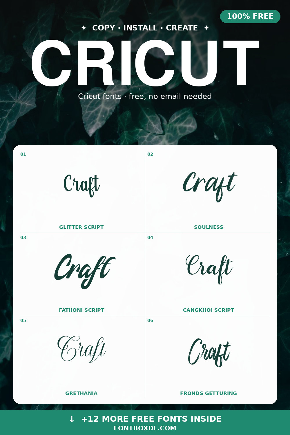 Free Cricut Fonts
