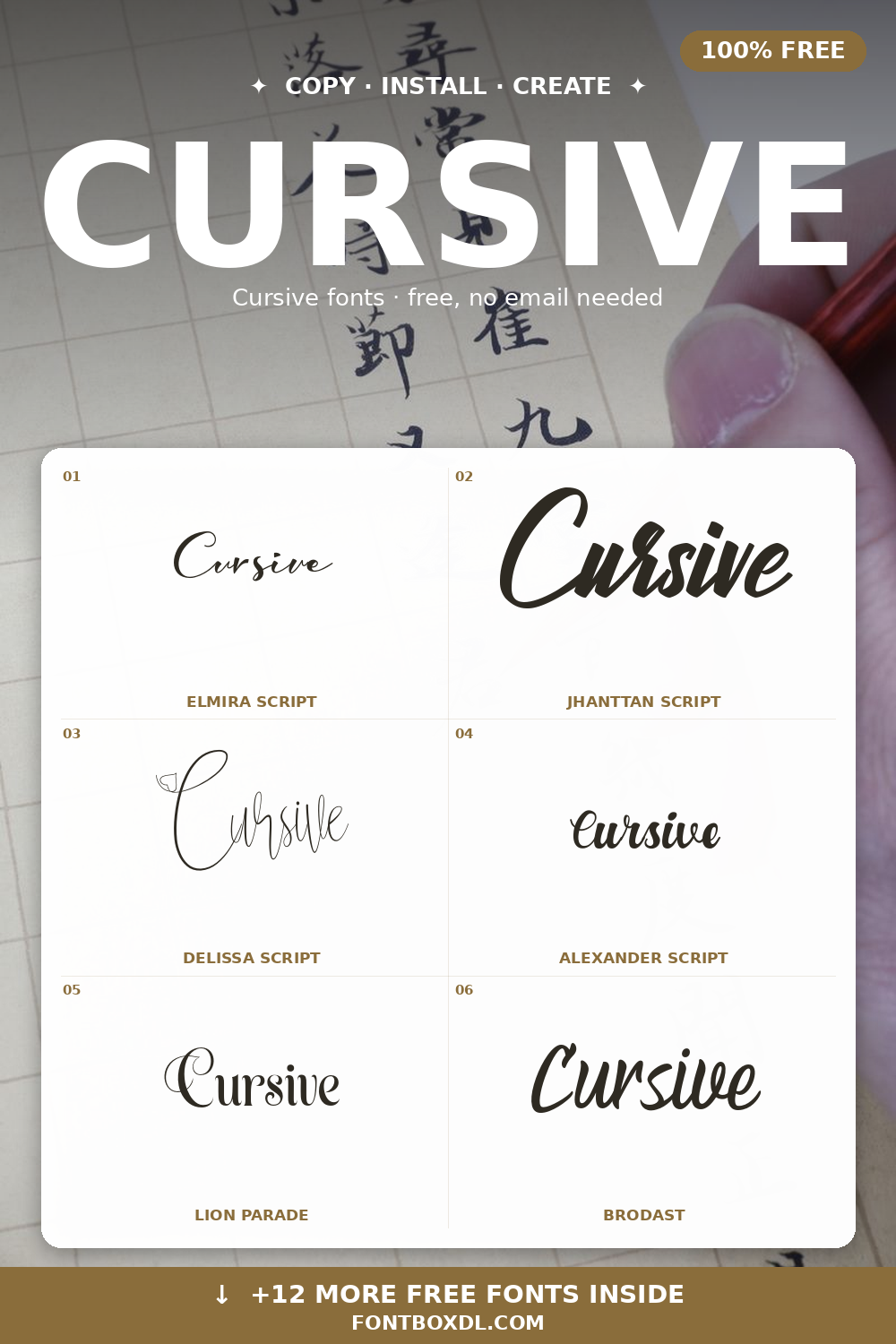 Free Cursive Fonts