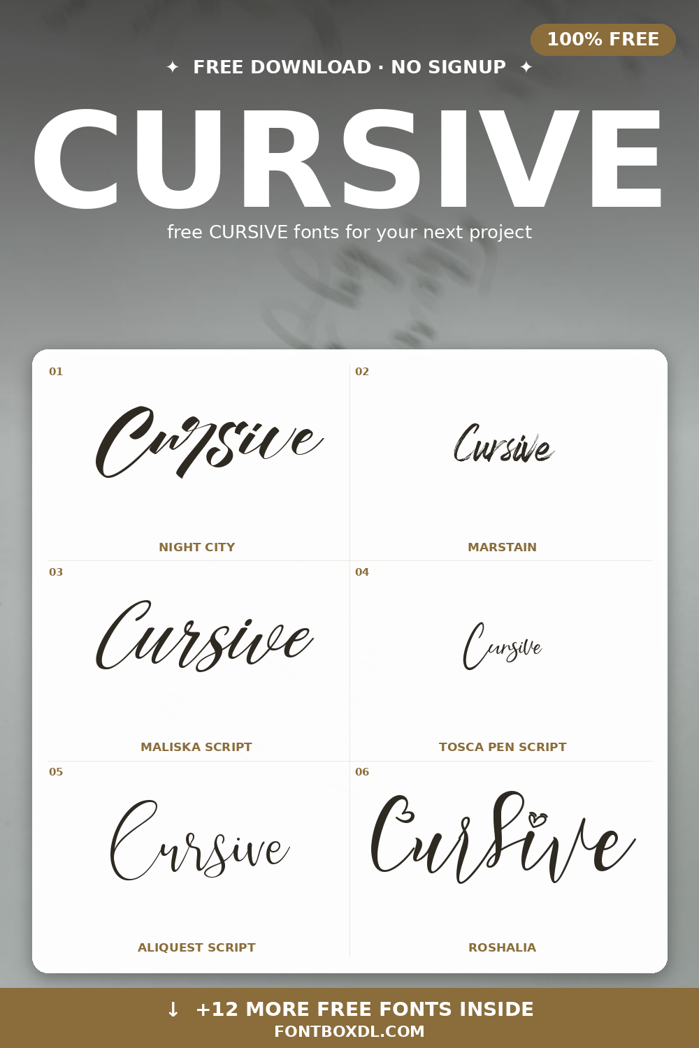 Free Cursive Fonts