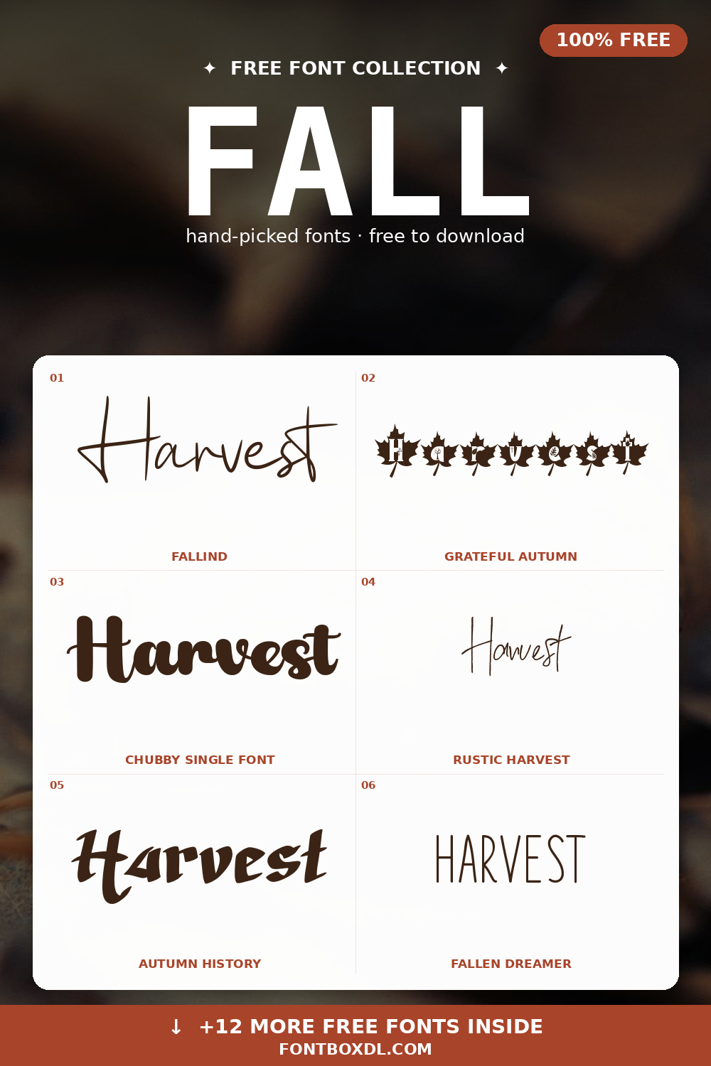 Free Fall Fonts