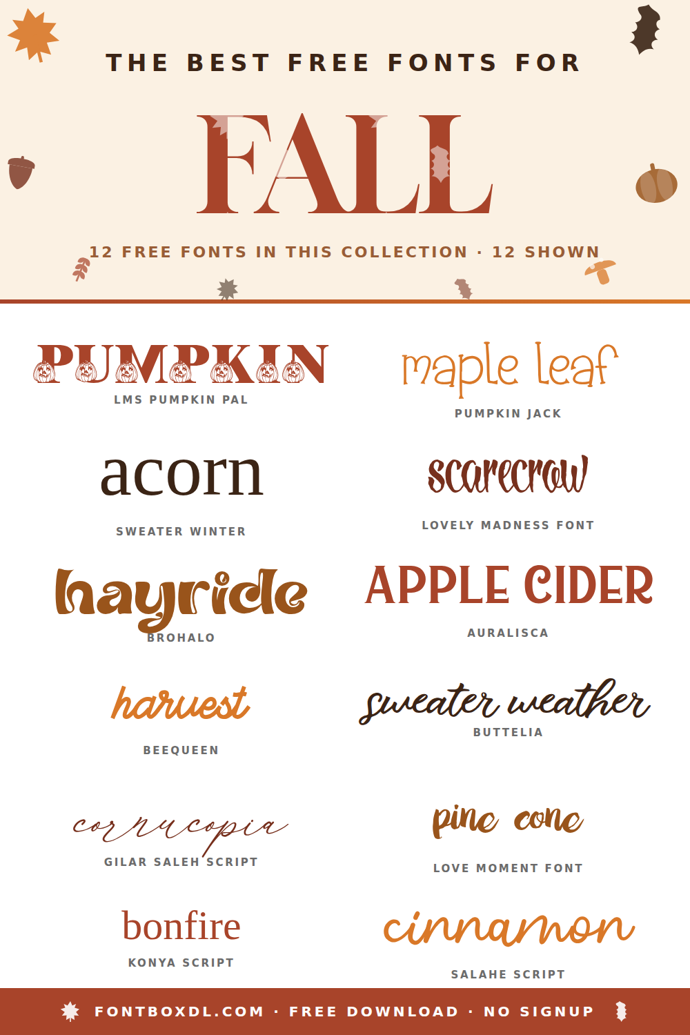 Free Fall Fonts
