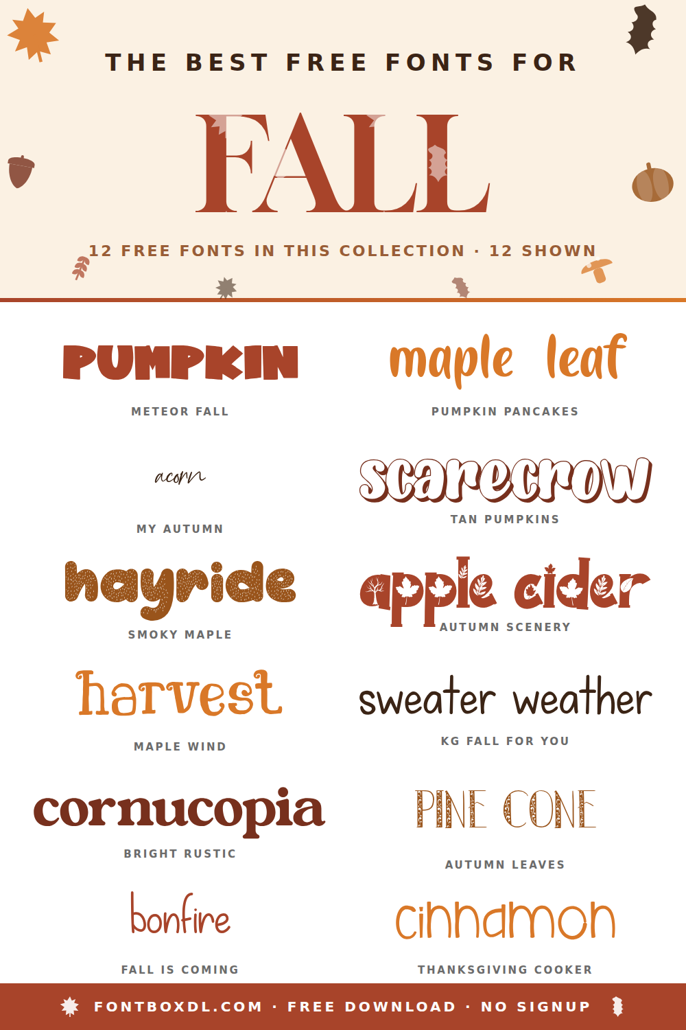 Free Fall Fonts