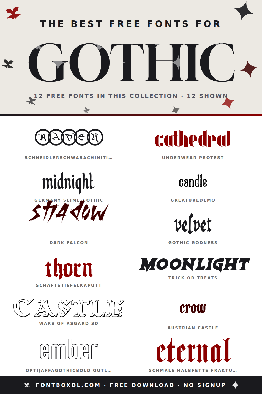 Free Gothic Fonts
