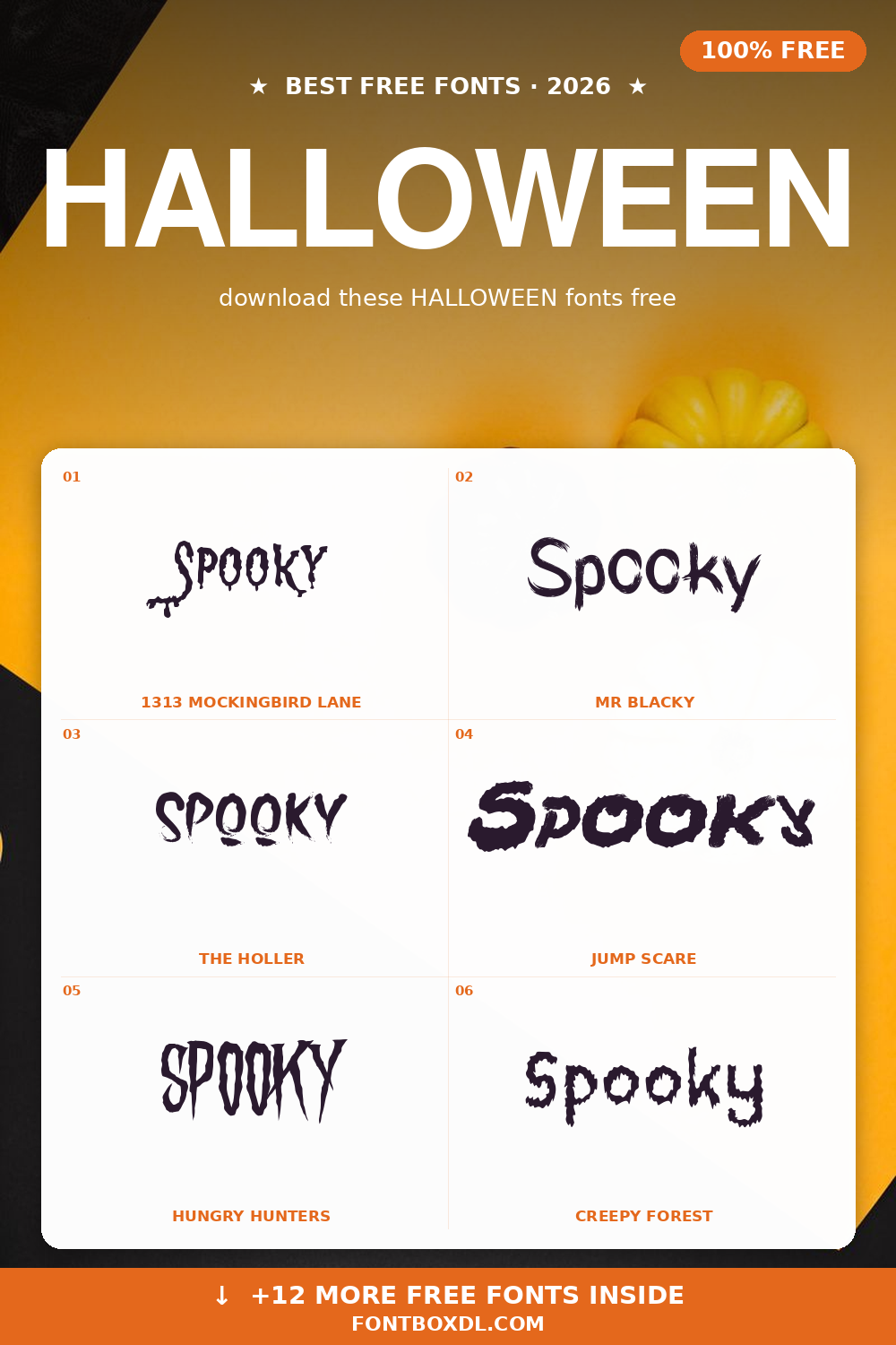 Free Halloween Fonts — Spooky, Gothic & Horror 2026